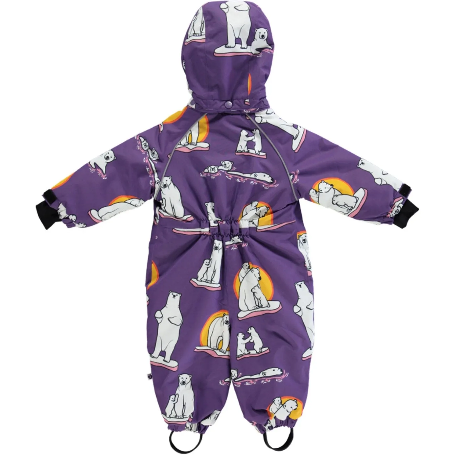 Småfolk Purple Heart Snowsuit Til Småbørn Med Isbjørne