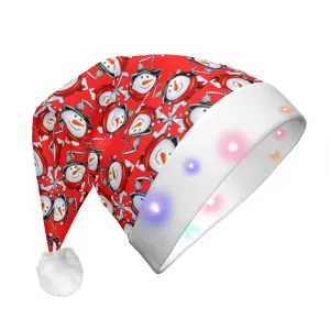 Snow Man's Delight Adult Glowing Plush Christmas Hat