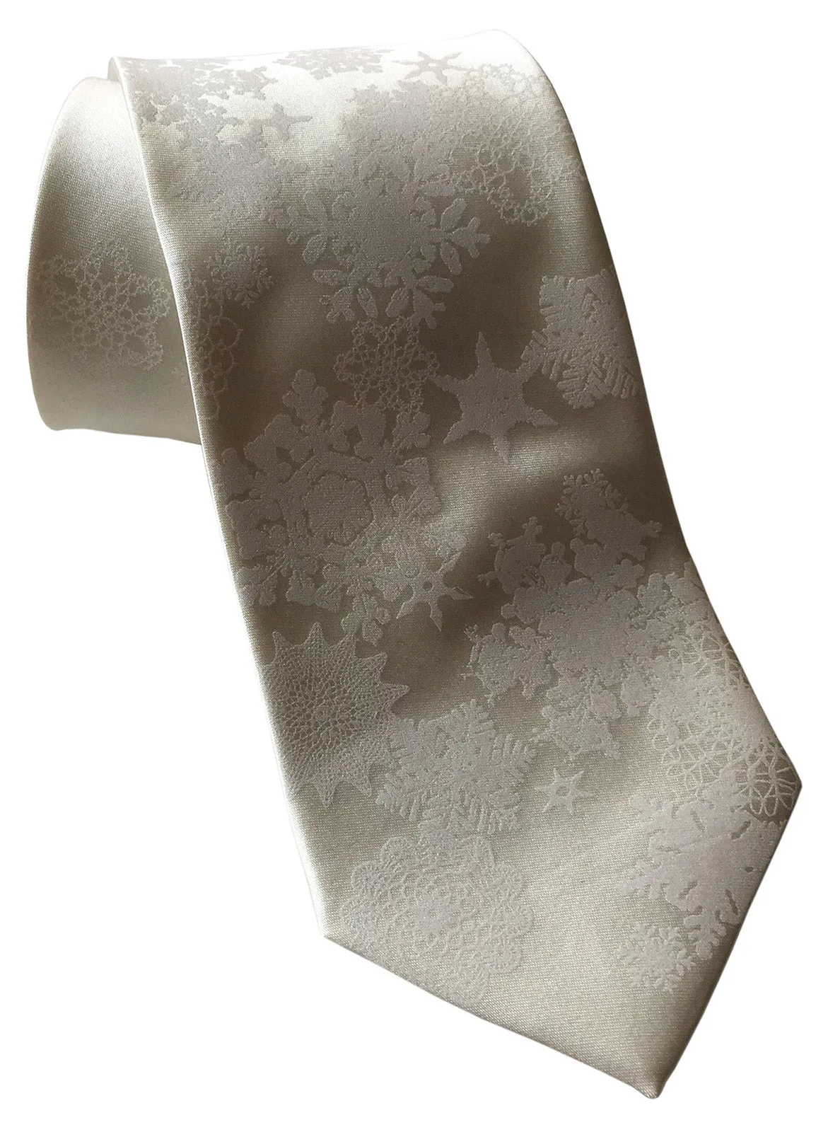 Snowflakes Necktie, Snow print men's tie