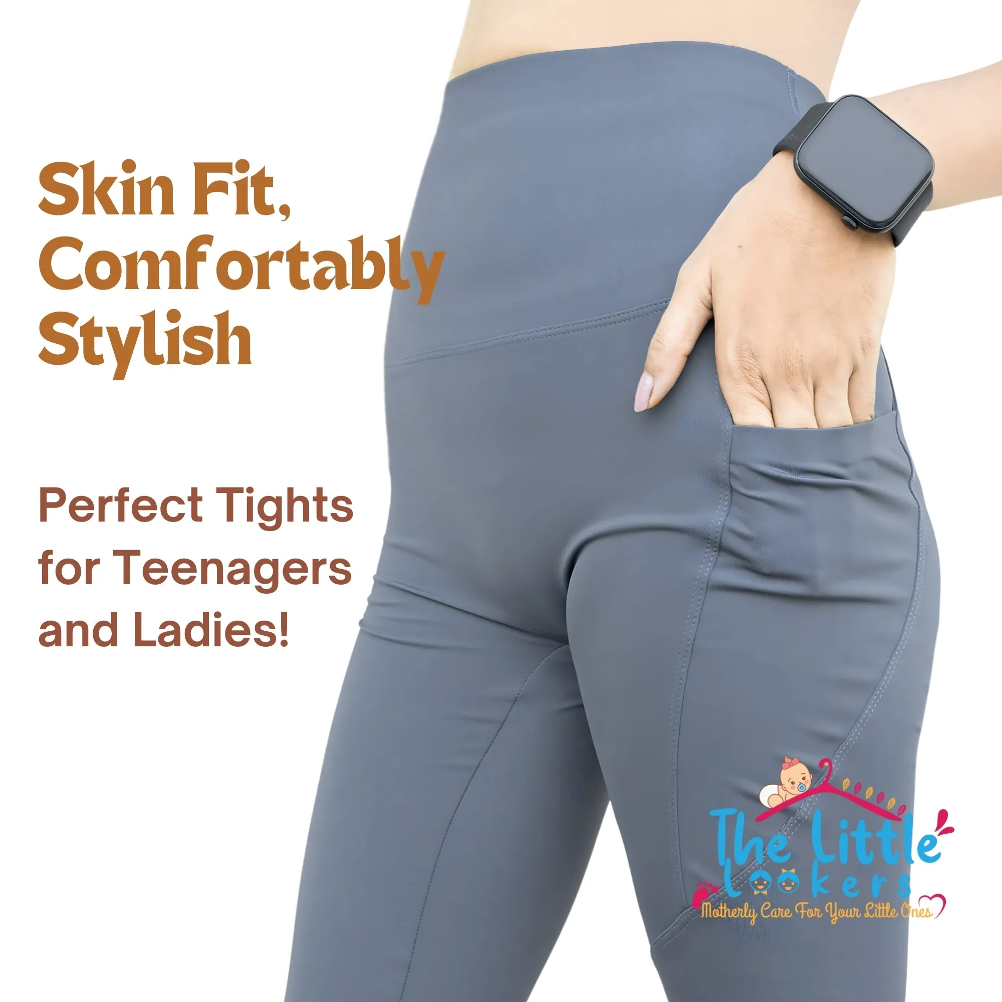 THE LITTLE LOOKERS Women Gym Pants I Girls Snug Fit Leggings - Super Soft, Stretchable Tights for Gym, Yoga, Indoor & Outdoor Sports wear