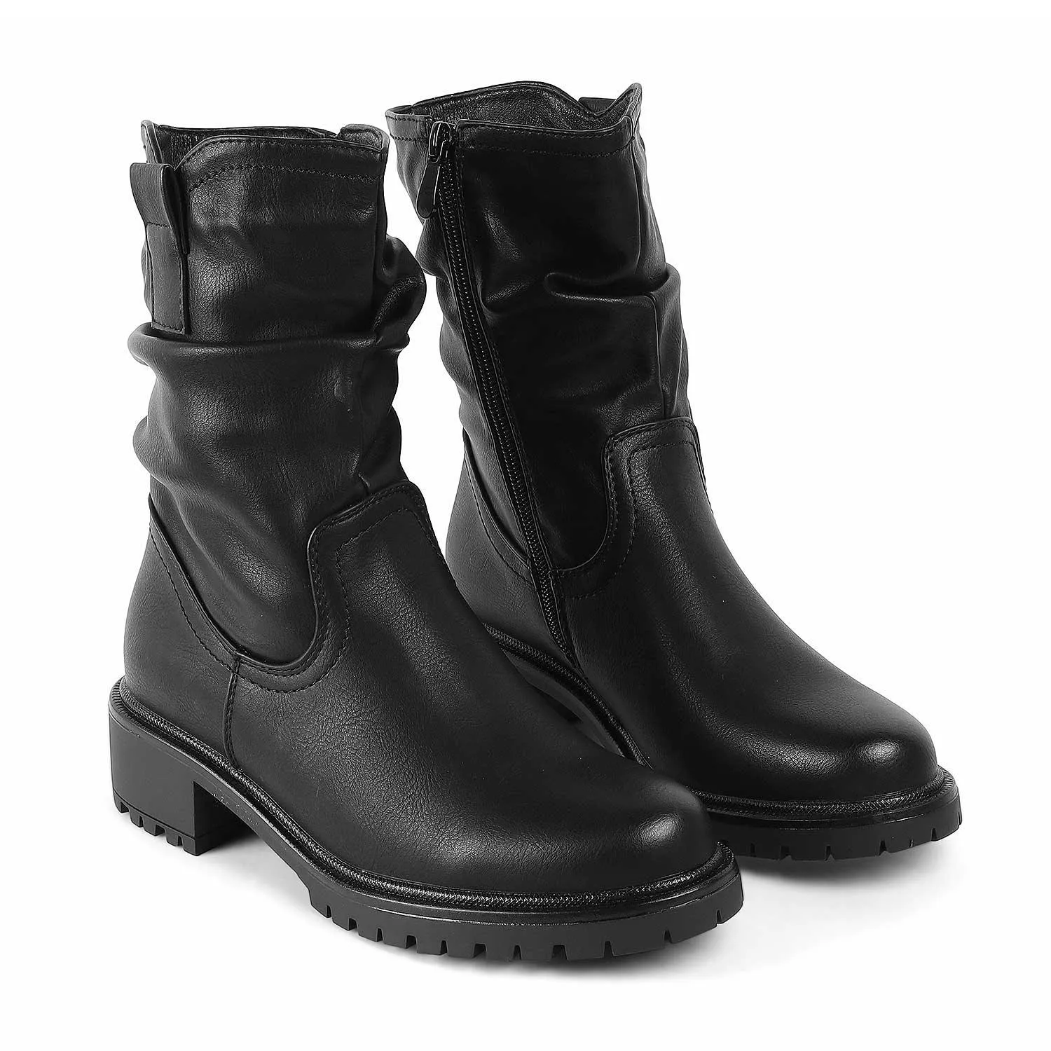 Tresmode Saintmor Black Women's Ankle-length Boots