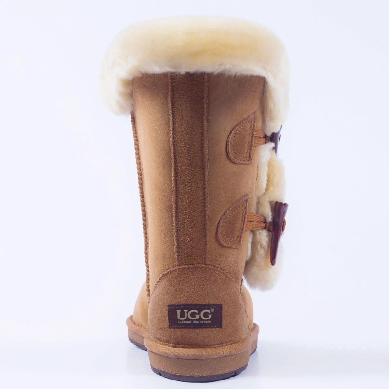 UGG Classic 2 Buttons Shark Boots Premium Australian Sheepskin Snow Boots