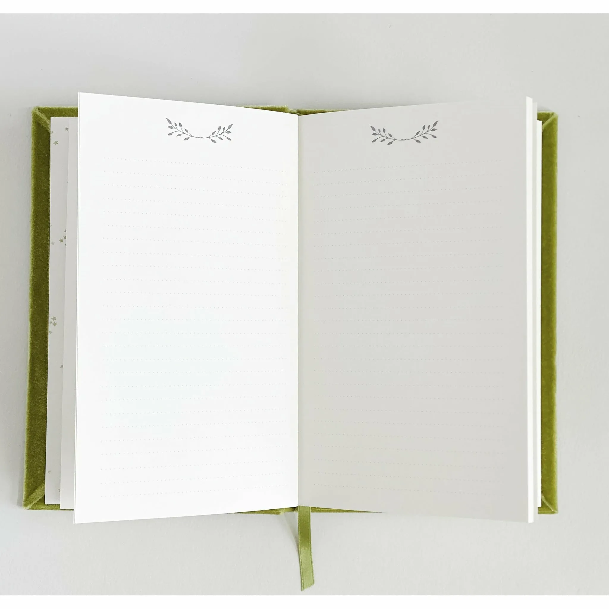 Unique Handmade Botanical Floral Silk Velvet-Covered Notebook