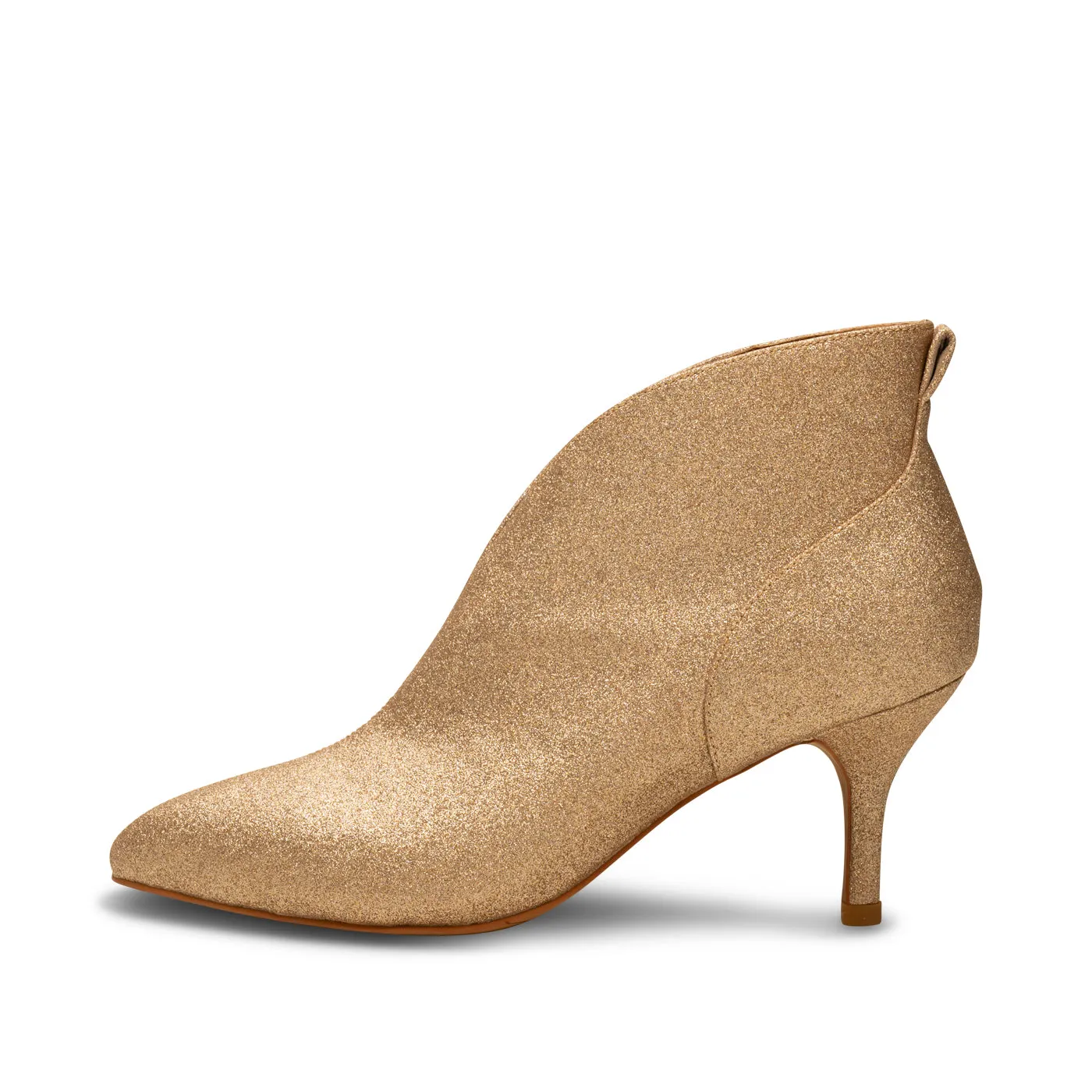 Valentine low bootie glitter - GOLD GLITTER