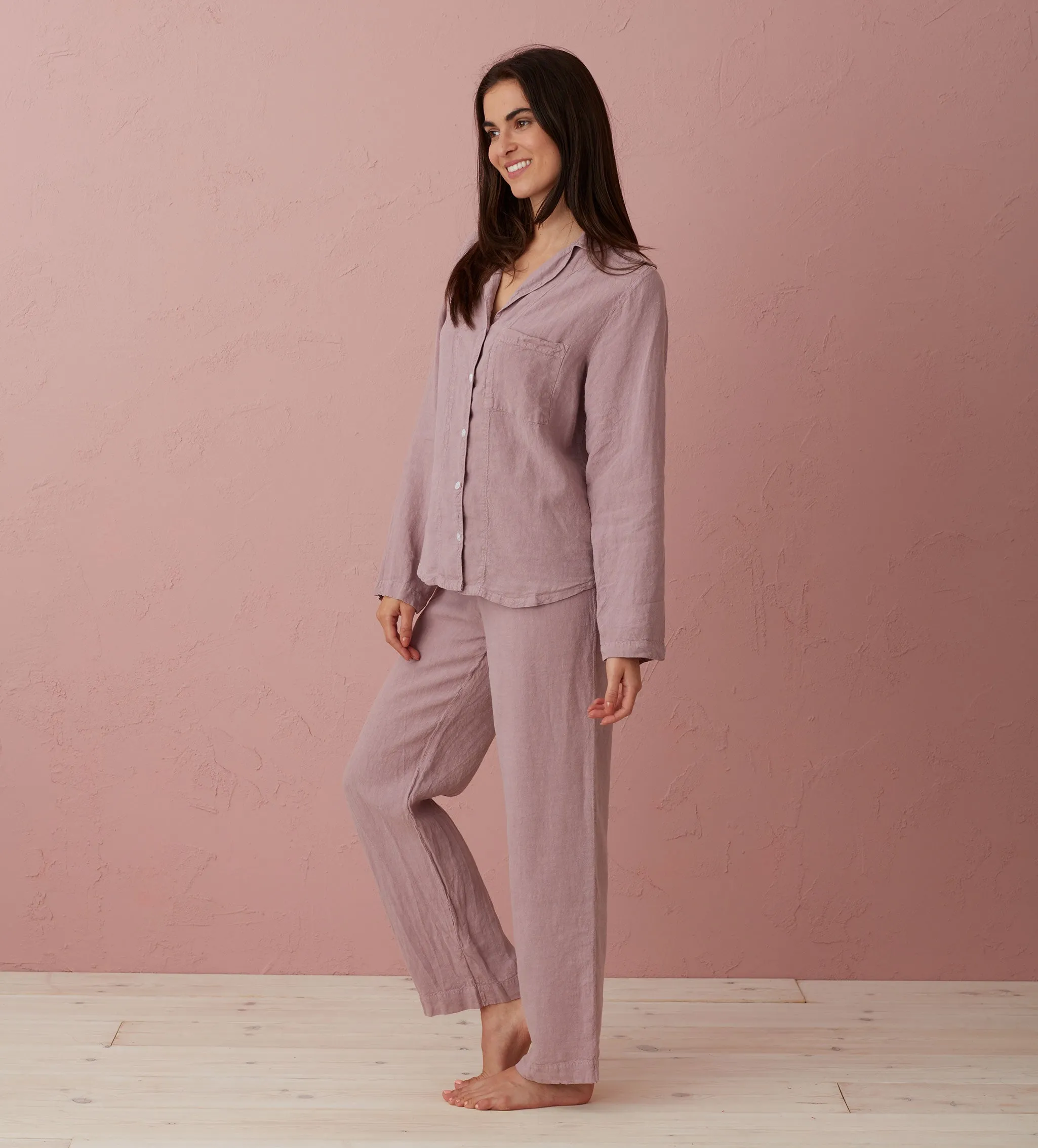 Vintage Rose Tilly 100% Linen Pyjama Bottoms