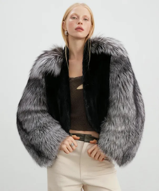 Women's Blackglama Mink & Silver Fox Jacket