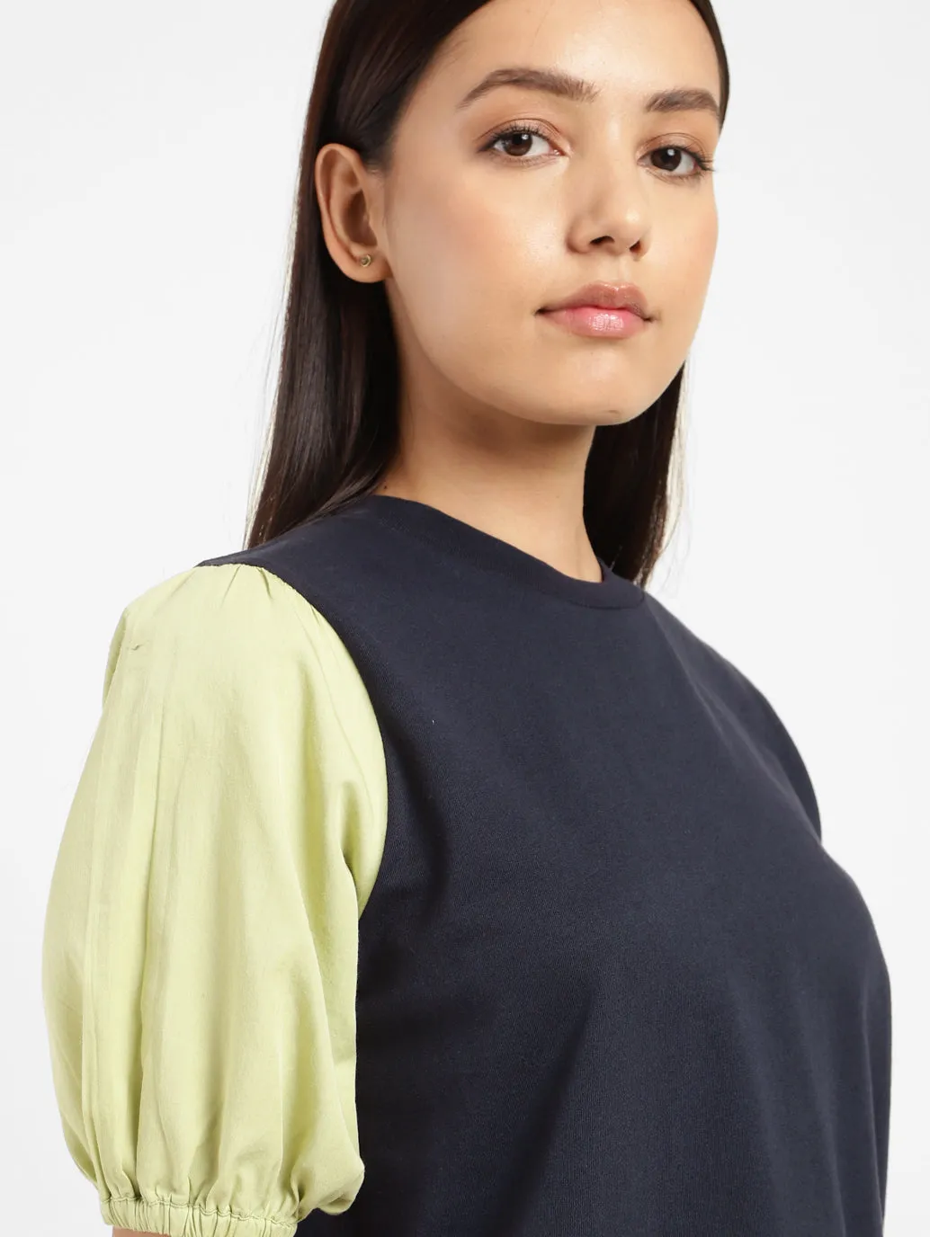 Women's Colorblock Round Neck Top