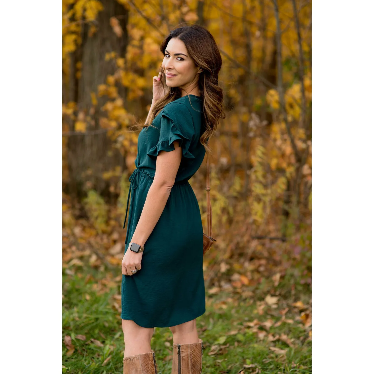 Wrapped Top Sleeve Dress