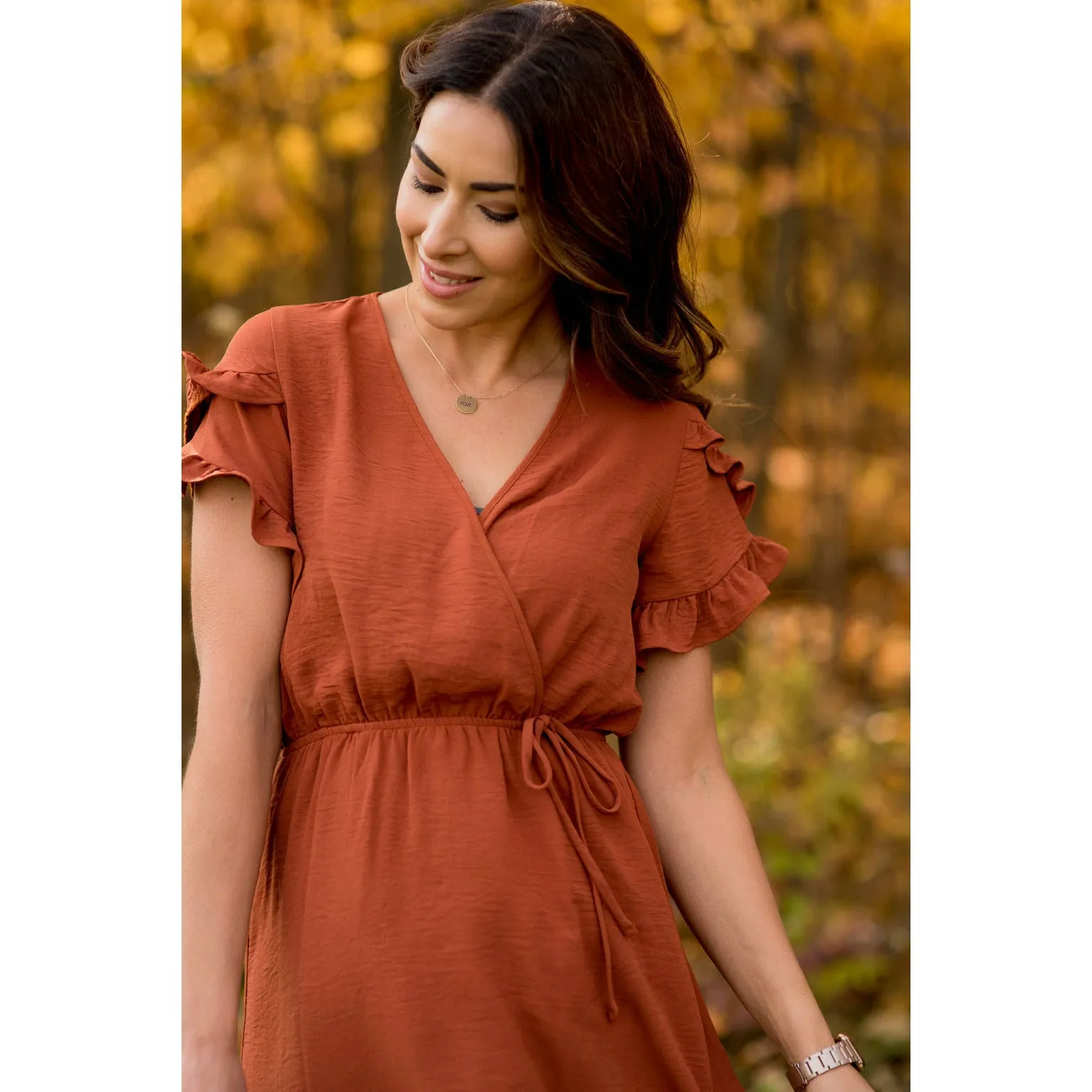 Wrapped Top Sleeve Dress