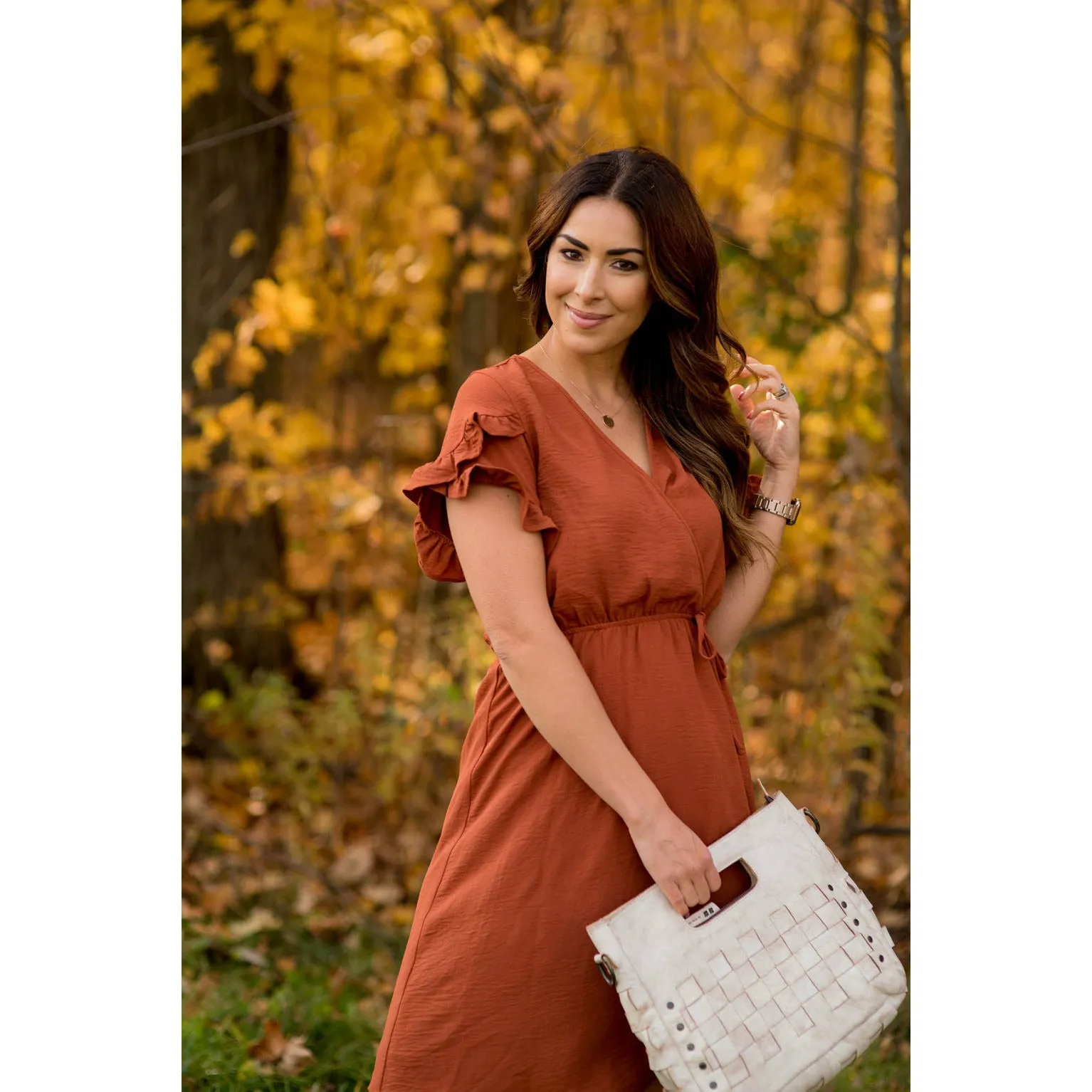 Wrapped Top Sleeve Dress